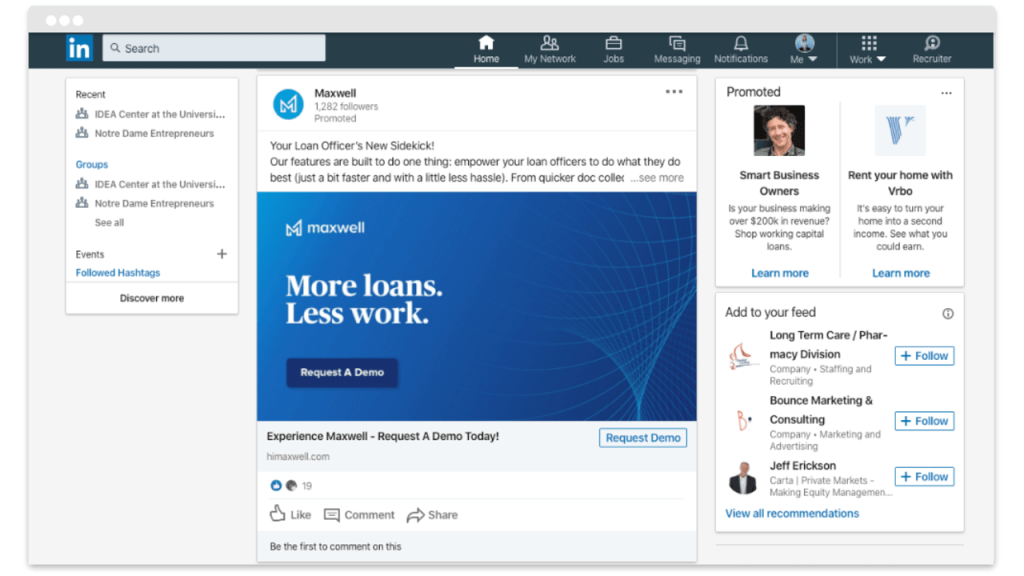 A screenshot of a LinkedIn feed.